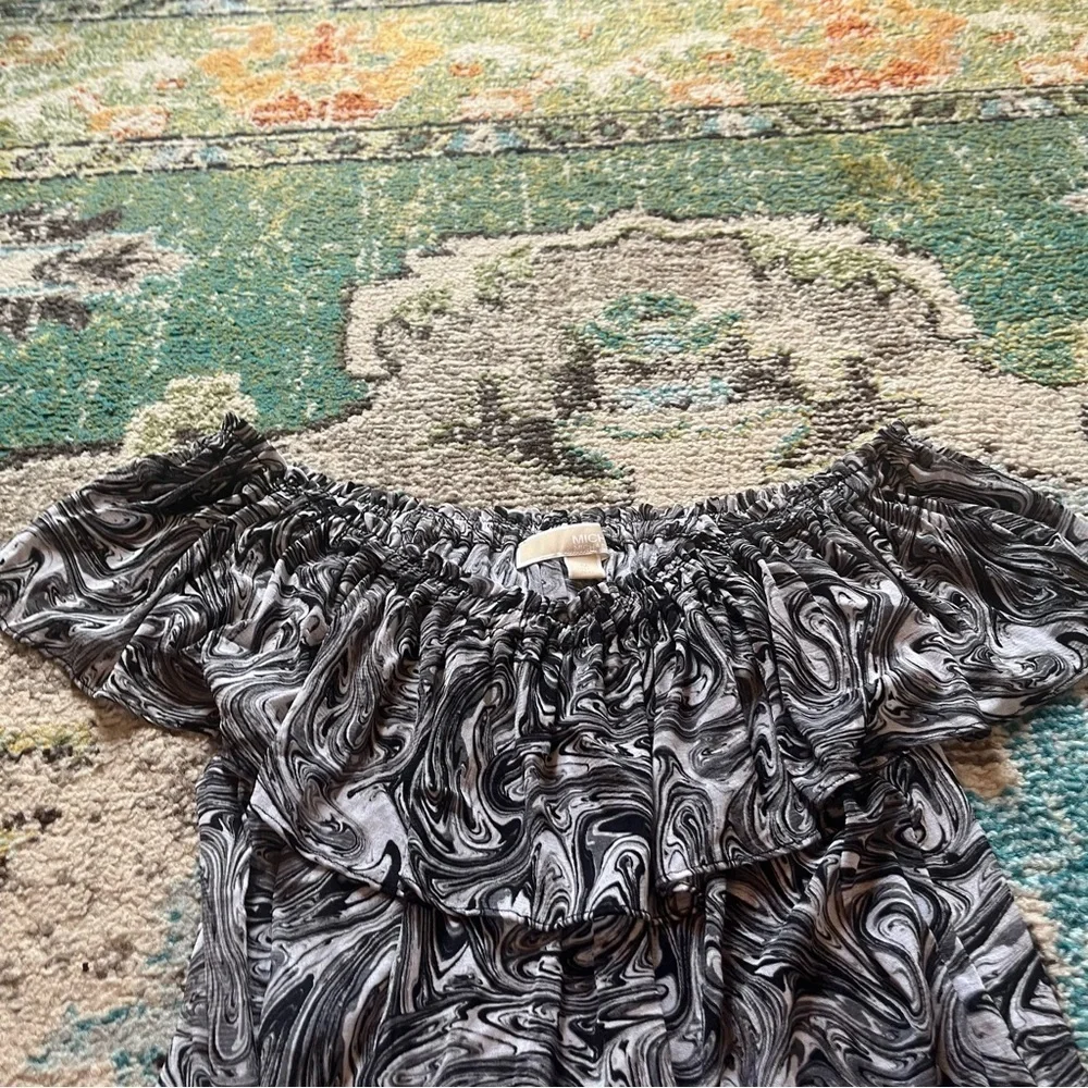 Sheer off the shoulder Michael Kors blouse
